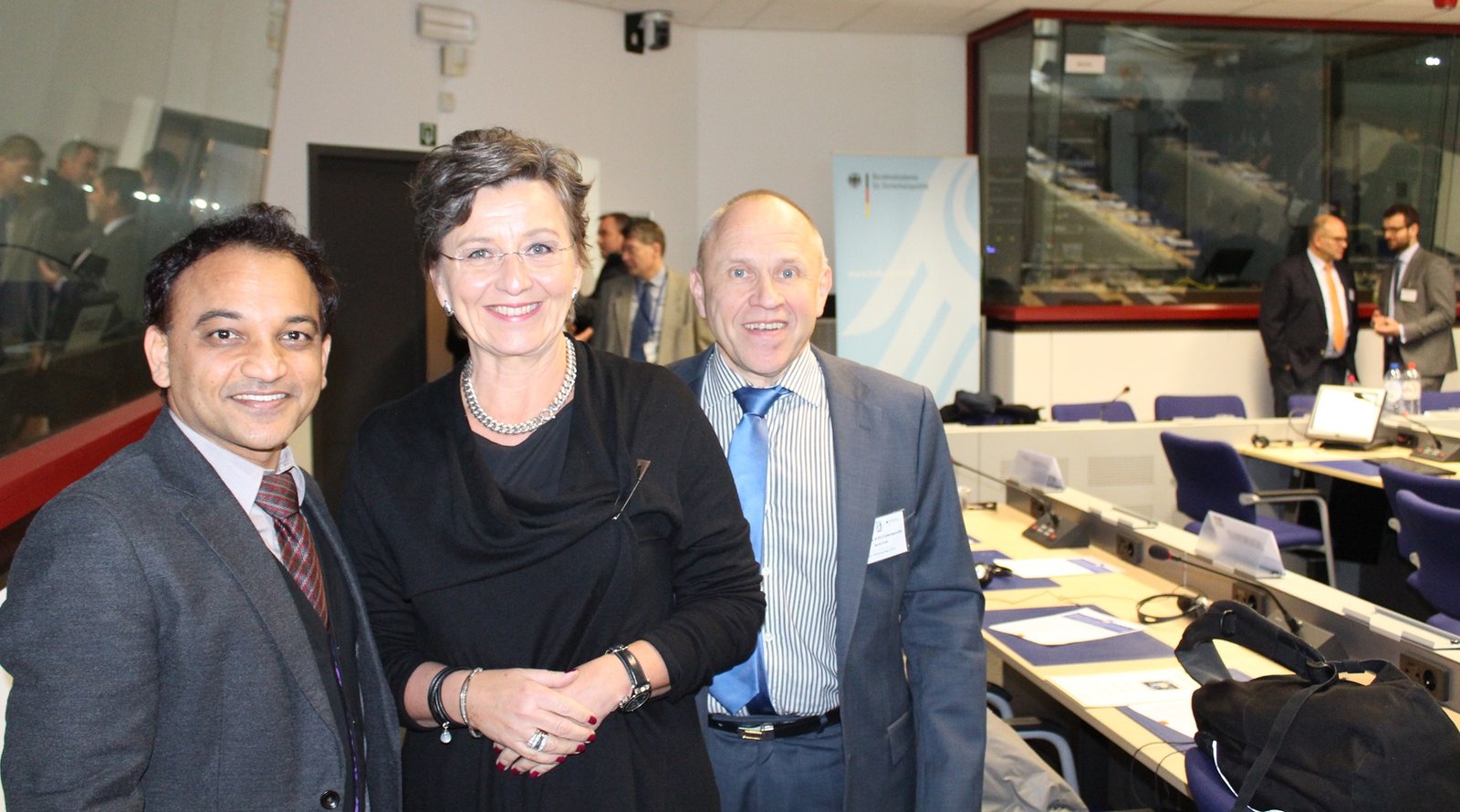 Paresh Rathod with Professor Martti J. Kari at the European Commission Office